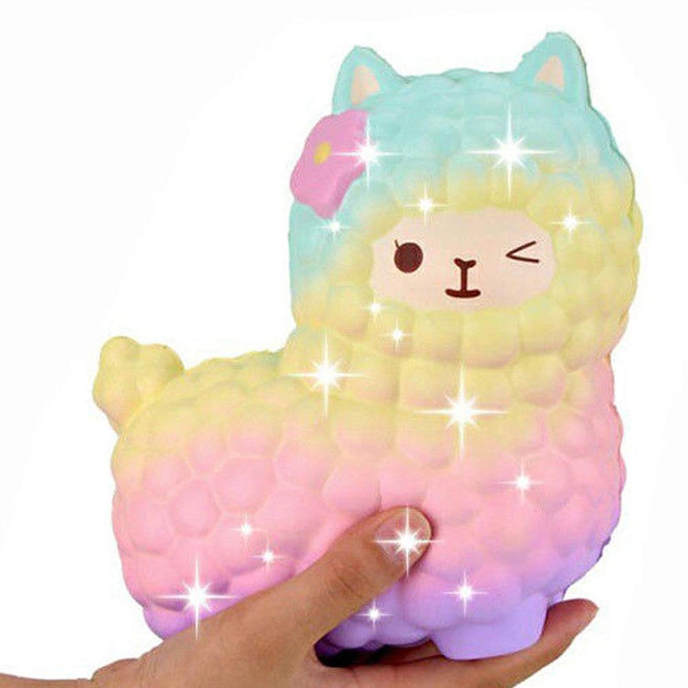 Cute Animal Squishy Gift: Jumbo Sheep Alpaca in Galaxy Theme