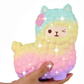 Cute Animal Squishy Gift: Jumbo Sheep Alpaca in Galaxy Theme