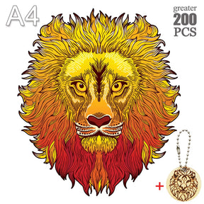 3D Wooden Jigsaw Puzzle: Mysterious Lion Craft Gift for Kids and Adults