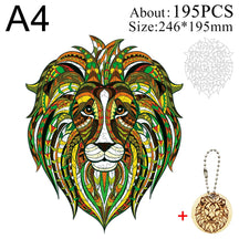 3D Wooden Jigsaw Puzzle: Mysterious Lion Craft Gift for Kids and Adults