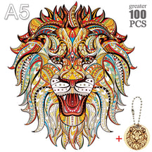 3D Wooden Jigsaw Puzzle: Mysterious Lion Craft Gift for Kids and Adults