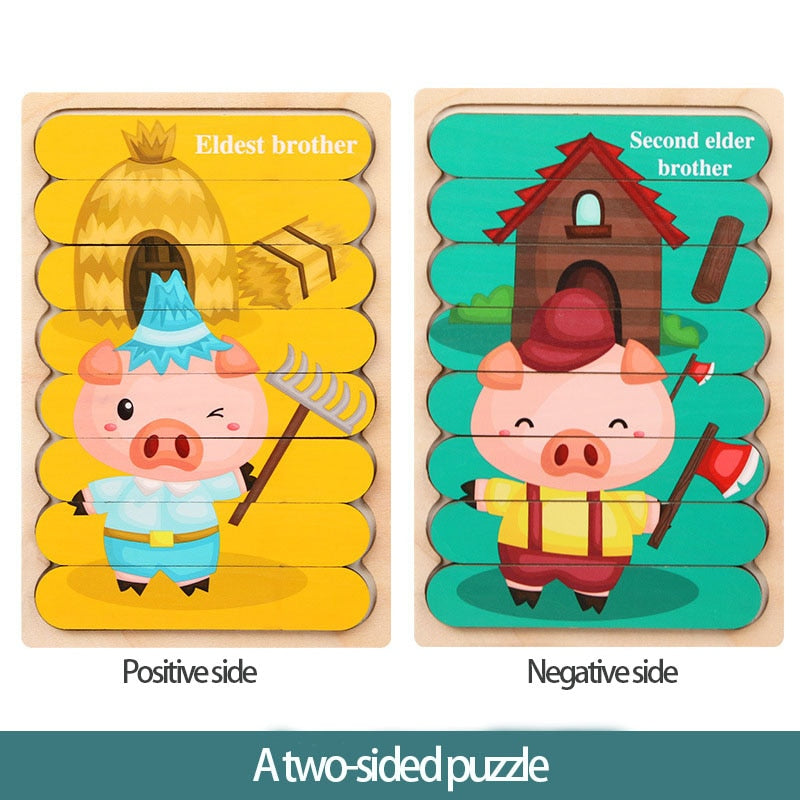 Early Childhood Learning Toys: Wooden Puzzles for Tying Shoelaces