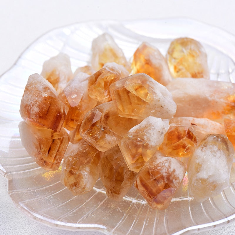 Natural Brazil Citrine Crystal: Mineral Specimen, Home Decor, DIY Gifts, Fish Tank Stone, 20g/50g