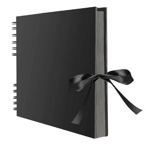 DIY Scrapbooking Photo Album: 80 Black Pages, A4 Craft Paper