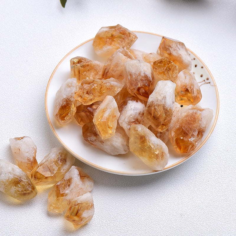 Natural Brazil Citrine Crystal: Mineral Specimen, Home Decor, DIY Gifts, Fish Tank Stone, 20g/50g