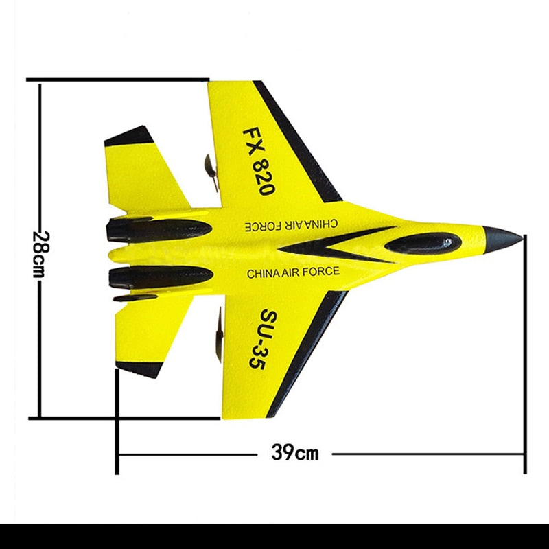 Large Wingspan RC Fighter Plane: F16 SU35 2.4GHz EPP Battleplane RTF Remote Control Aircraft for Outdoor Fun and Education