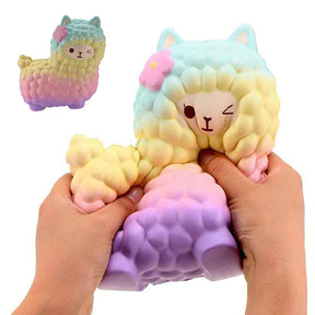 Cute Animal Squishy Gift: Jumbo Sheep Alpaca in Galaxy Theme