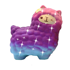 Cute Animal Squishy Gift: Jumbo Sheep Alpaca in Galaxy Theme