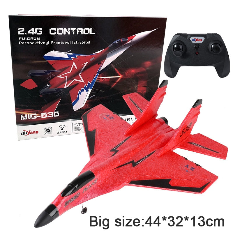 Large Wingspan RC Fighter Plane: F16 SU35 2.4GHz EPP Battleplane RTF Remote Control Aircraft for Outdoor Fun and Education