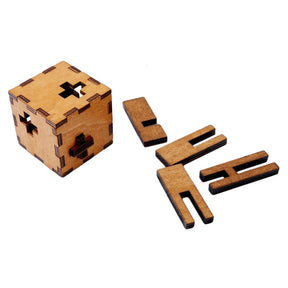 Educational Wooden Brain Teaser Puzzle: Switzerland Cube Box