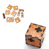 Educational Wooden Brain Teaser Puzzle: Switzerland Cube Box