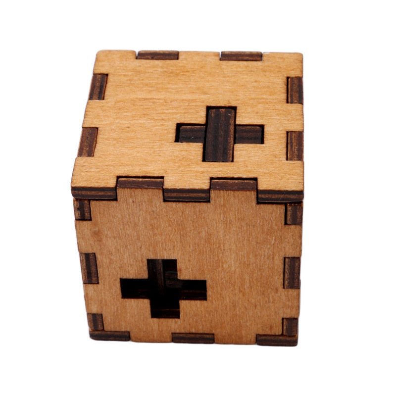 Educational Wooden Brain Teaser Puzzle: Switzerland Cube Box