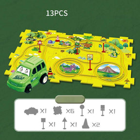 Hot Sales - Children's Educational Puzzle Track Car Play Set