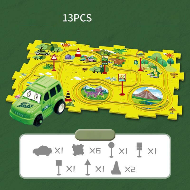 Hot Sales - Children's Educational Puzzle Track Car Play Set