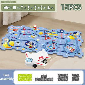 Hot Sales - Children's Educational Puzzle Track Car Play Set