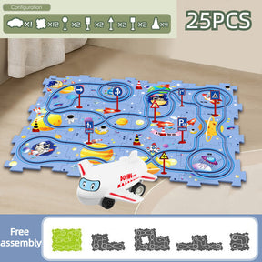 Hot Sales - Children's Educational Puzzle Track Car Play Set