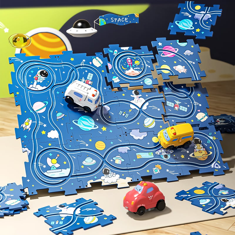 Hot Sales - Children's Educational Puzzle Track Car Play Set