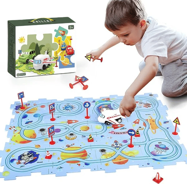 Hot Sales - Children's Educational Puzzle Track Car Play Set