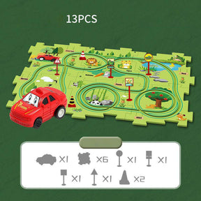 Hot Sales - Children's Educational Puzzle Track Car Play Set