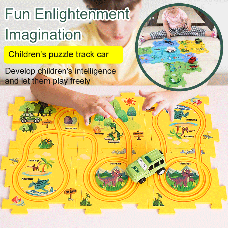 Hot Sales - Children's Educational Puzzle Track Car Play Set