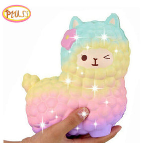 Cute Animal Squishy Gift: Jumbo Sheep Alpaca in Galaxy Theme