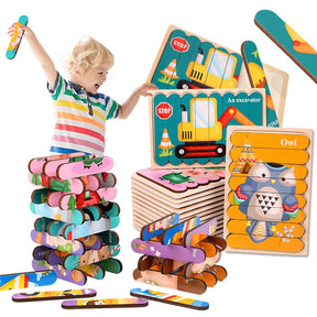 Early Childhood Learning Toys: Wooden Puzzles for Tying Shoelaces