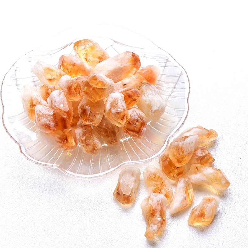 Natural Brazil Citrine Crystal: Mineral Specimen, Home Decor, DIY Gifts, Fish Tank Stone, 20g/50g