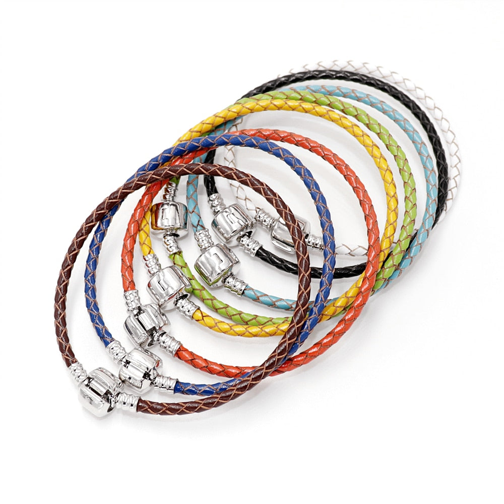 Colorful Leather Cord Wristband: Summer Girly Fashion Charm Bracelet (Exquisite Gift)