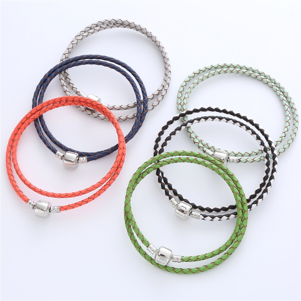 Colorful Leather Cord Wristband: Extra Long Girly Fashion Accessory (European Style)