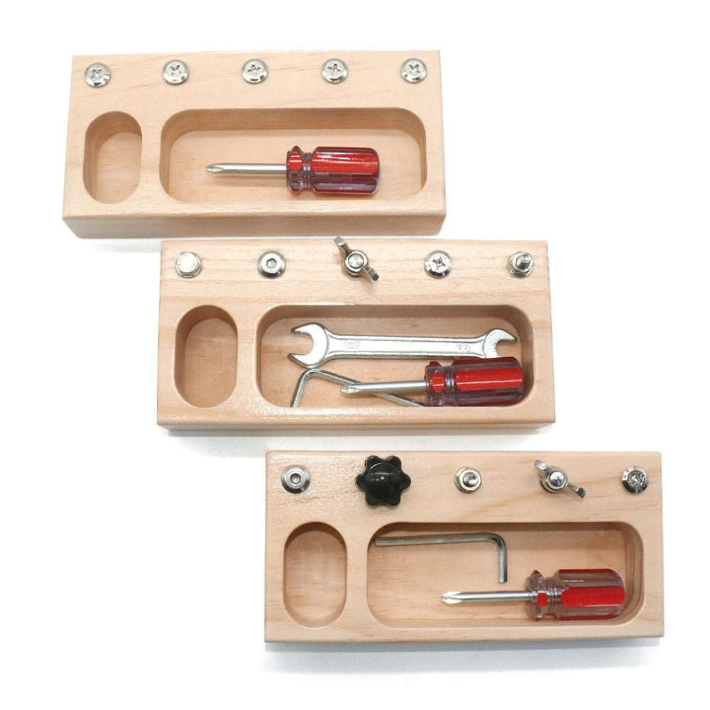 Kids' Montessori Educational Toys: Busy Board Screw Bolt Set