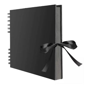 DIY Scrapbooking Photo Album: 80 Black Pages, A4 Craft Paper