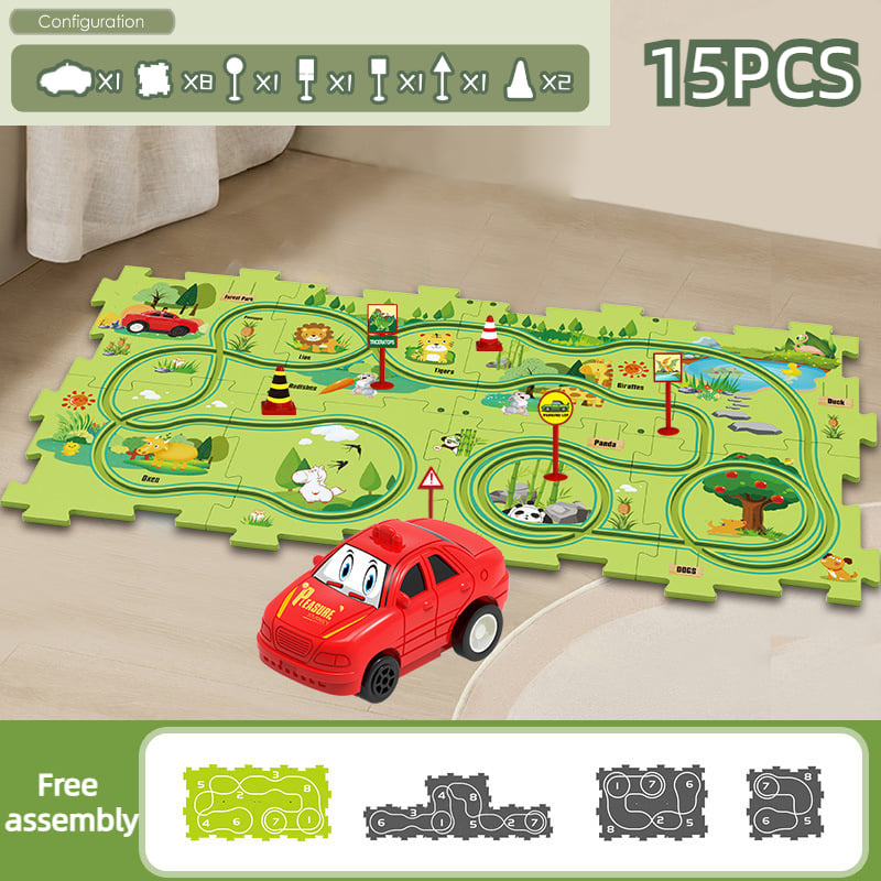 Hot Sales - Children's Educational Puzzle Track Car Play Set