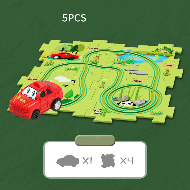 Hot Sales - Children's Educational Puzzle Track Car Play Set